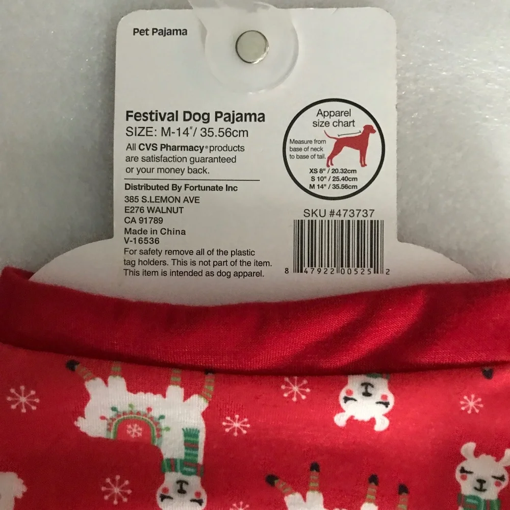 Pet Central Festival Dog Pajama Size M NEW